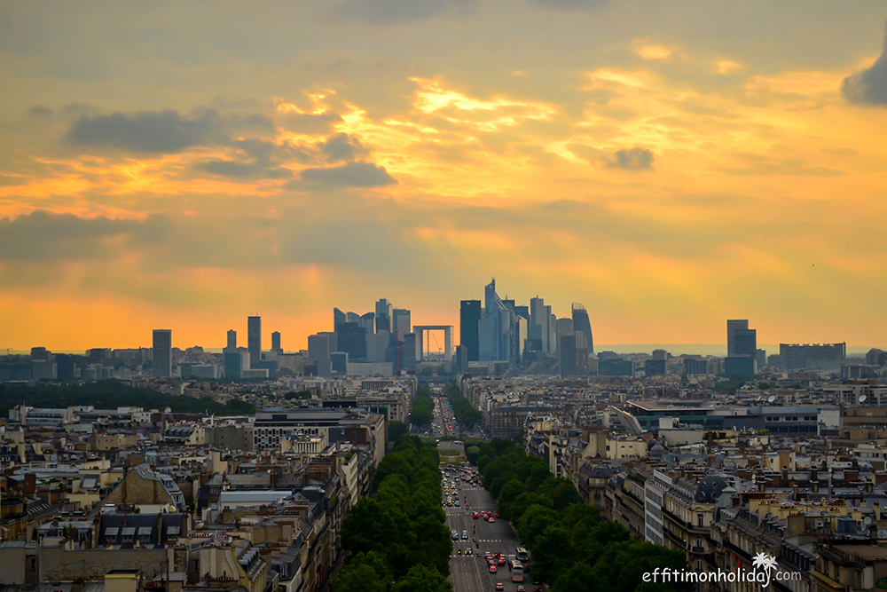 Paris Arc de Triomphe view