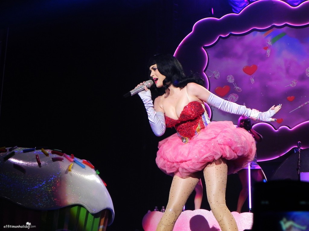 Katy Perry playing on Wembley Arena in London. It is on my bucket list to attend a major music festival abroad.