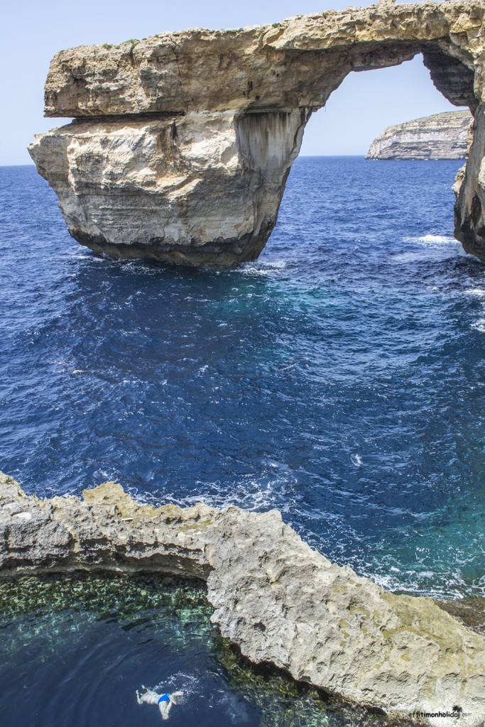 Malta Gozo Azure Window swimming