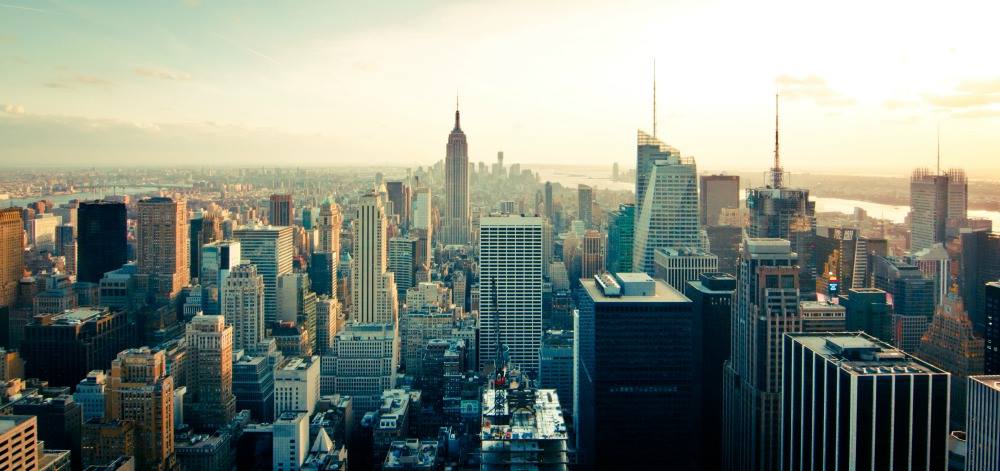 View from the Rockefeller Center in New York