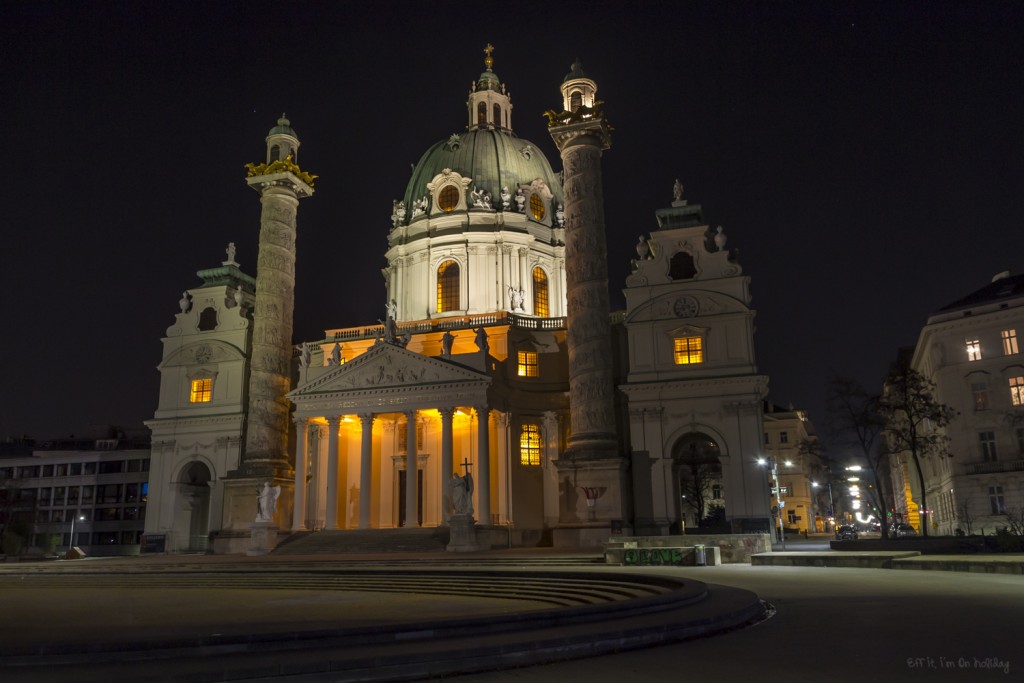 The gorgeous Karlskirche in Vienna