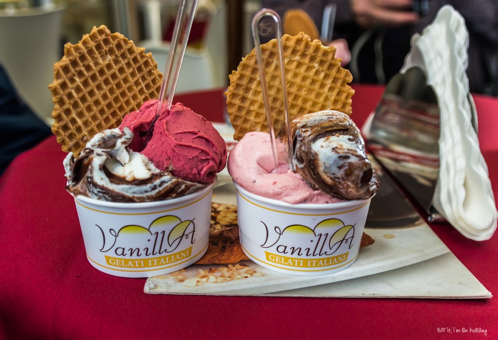 Italian gelato in Milan