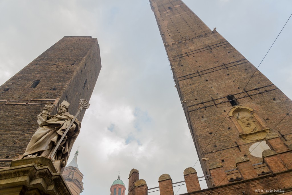 Fun fact: A symbol of Bologna, The Two Towers, Asinelli and Garisenda are both leaning, the later being Italy's most leaning tower (forget about Pisa!)