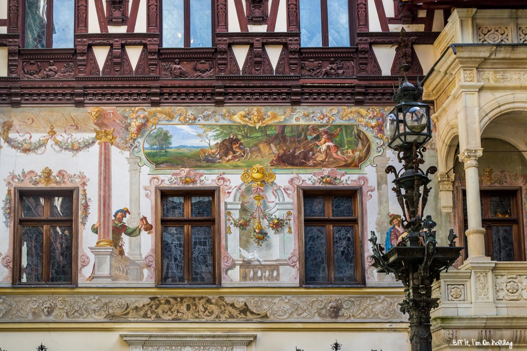 Interior courtyard of the Peles Castle