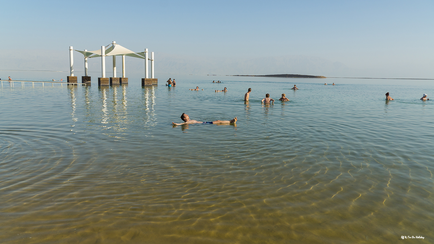 Floating in the Dead Sea