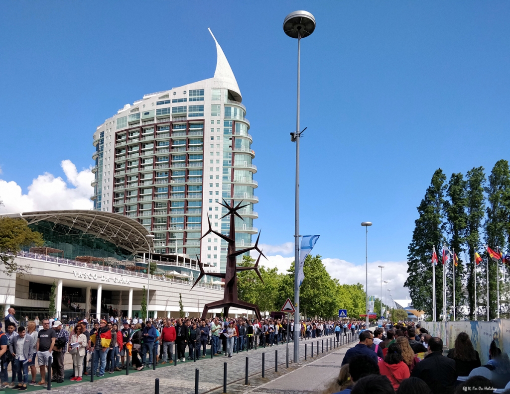 Queues for Eurovision 2018 in Lisbon