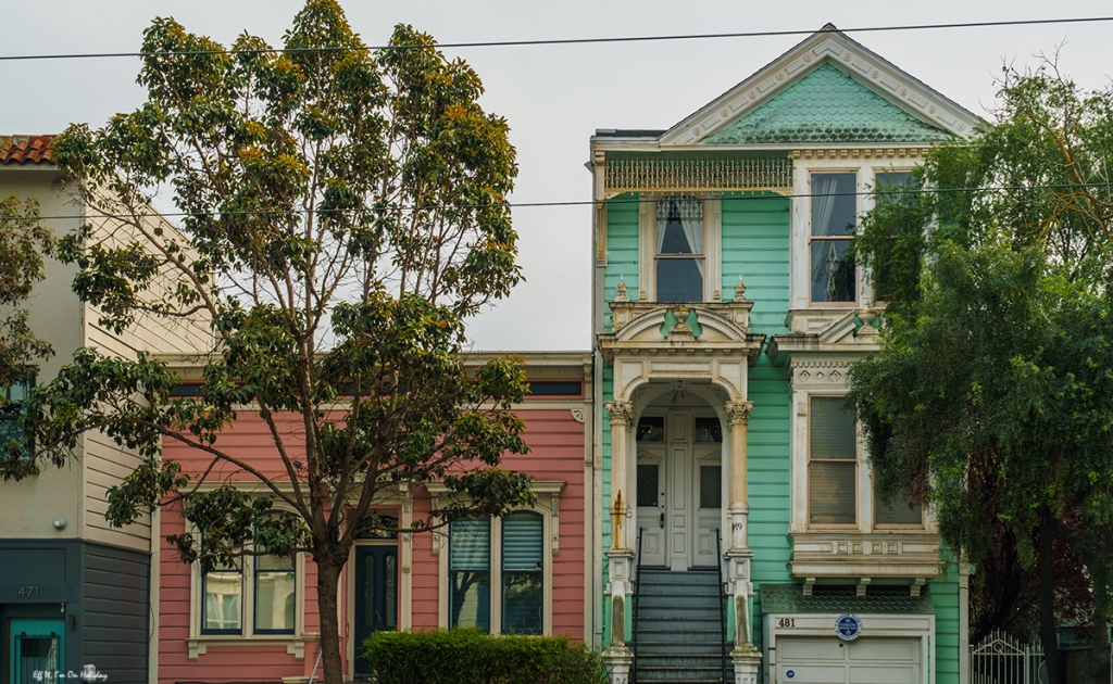 Gloomy San Francisco and Painted Ladies