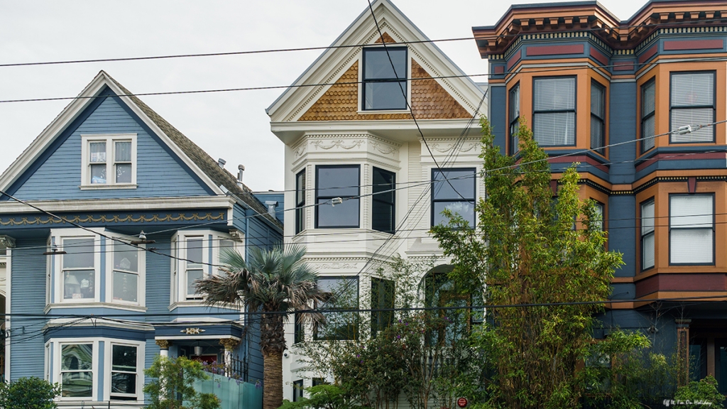 Gloomy San Francisco and Painted Ladies