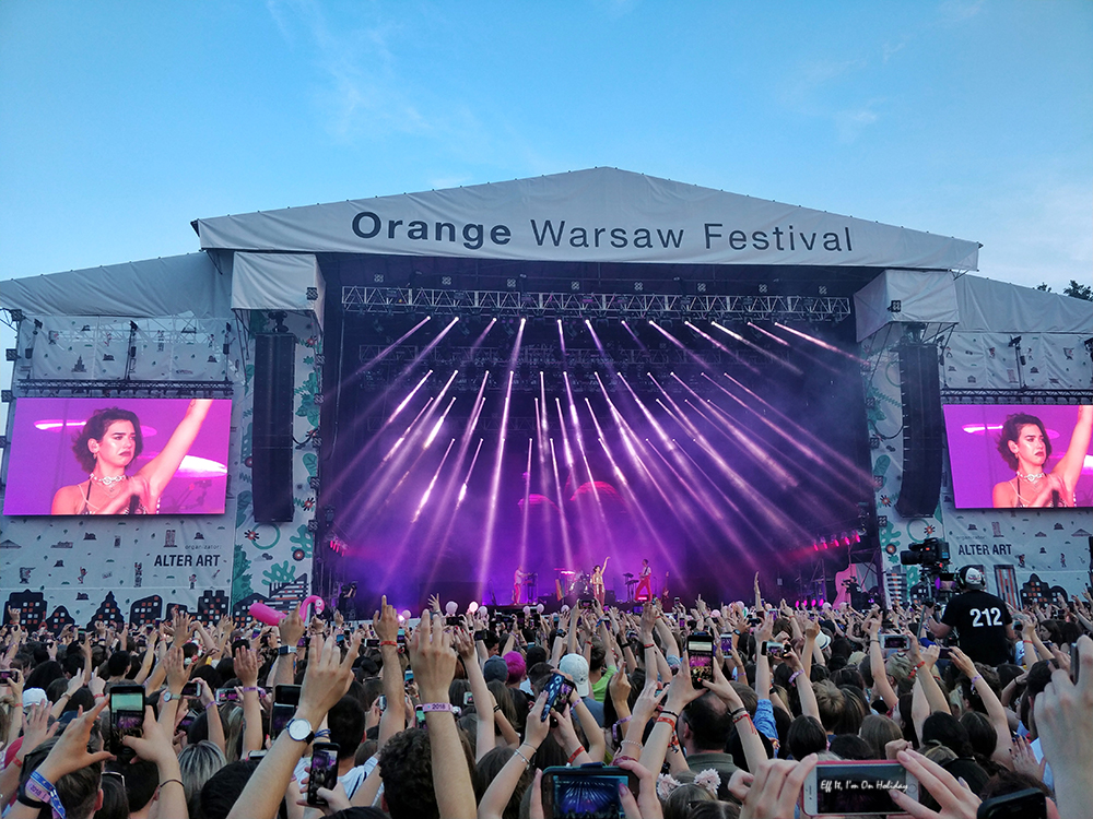 Dua Lipa at Orange Warsaw Music Festival