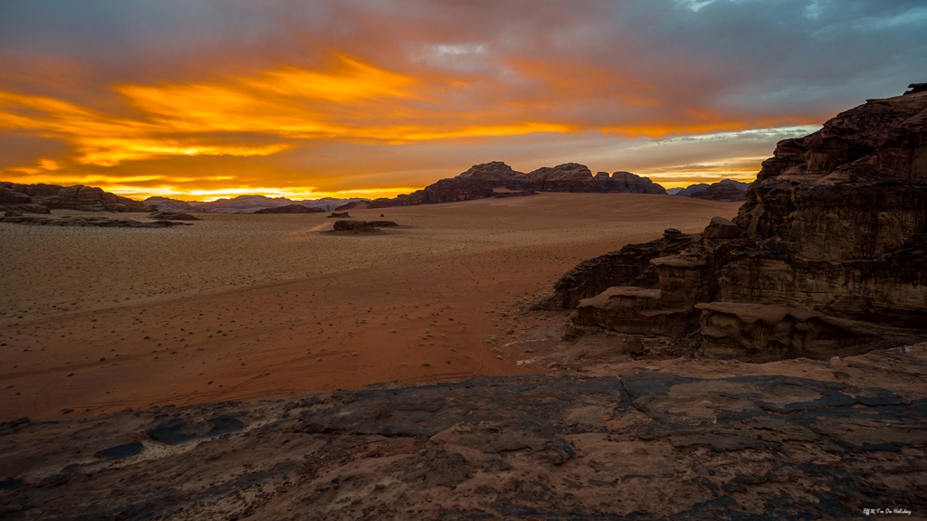 Sunset in Wadi Rum Desert, Jordan