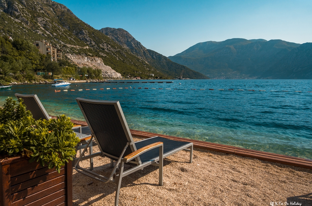 Small beach on the bay of Kotor