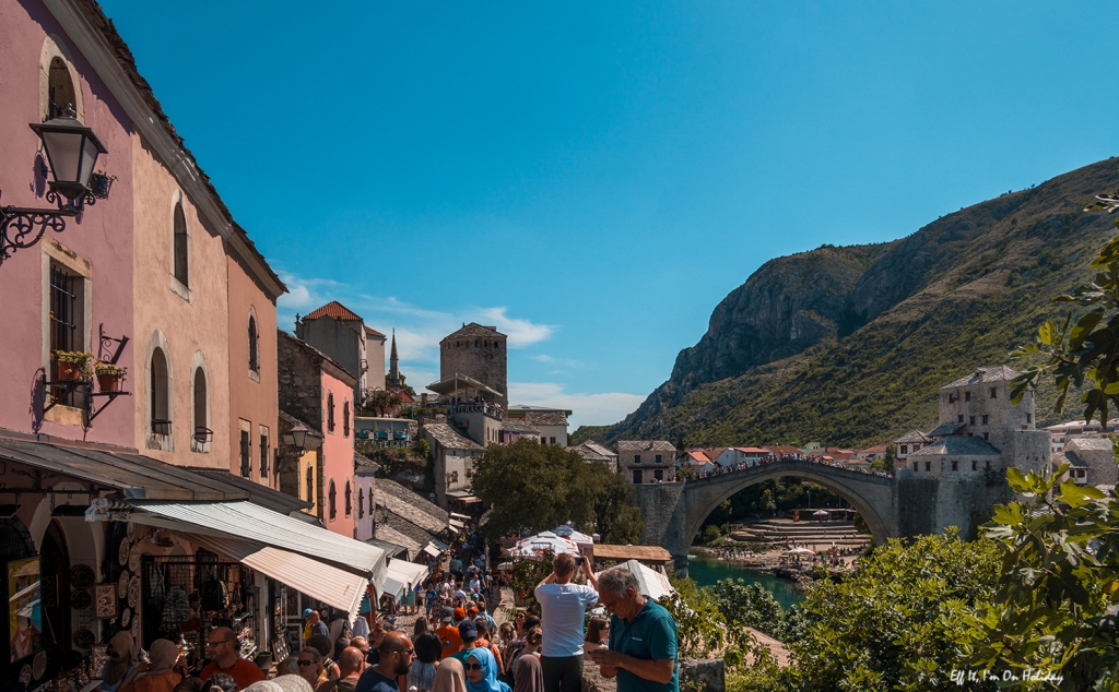 Tourists in Mostar