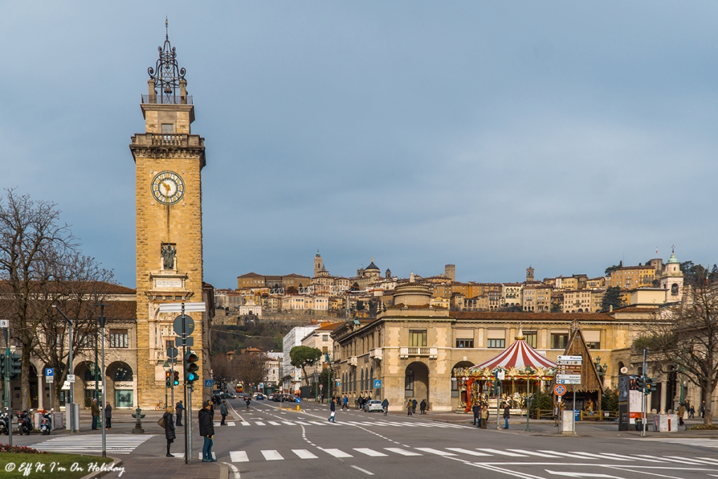 View of Citta Alta from the Lower Town, Bergamo