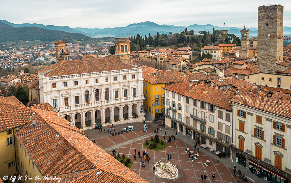 Piazza Vechia from above, Bergamo