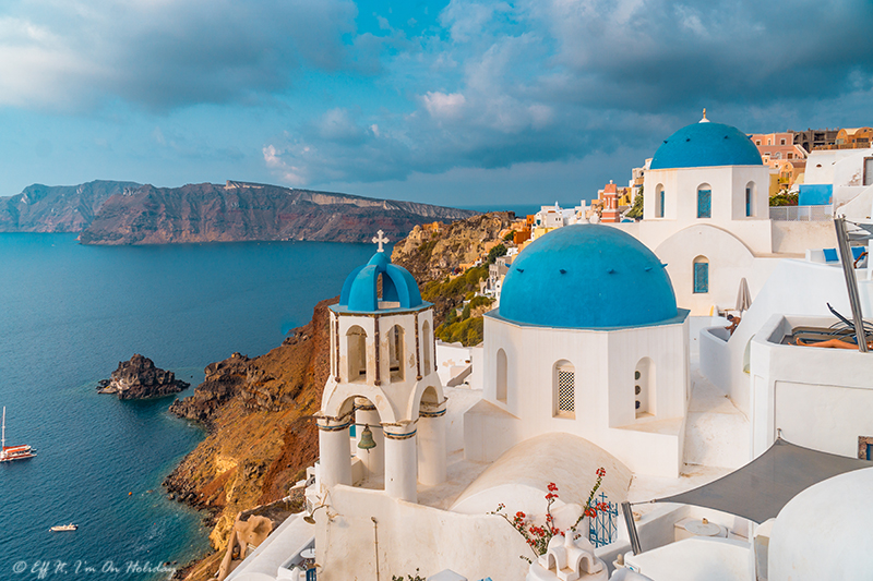 Blue dome church Oia Santorini