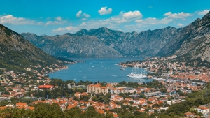 View over the city and bay of Kotor